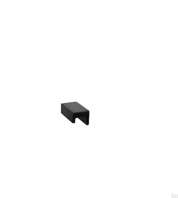 Tirador alargado para mueble Station 32 Aluminio Negro Mate Cepillado