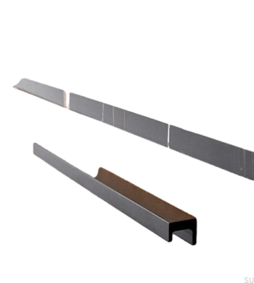 Tirador alargado para muebles Station 320 Aluminio Negro Mate Cepillado