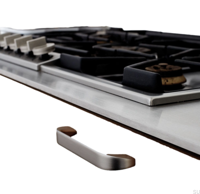 Tirador alargado para muebles de aluminio plateado Tangerine 128