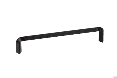 Tirador para mueble Lines 160, metal, negro