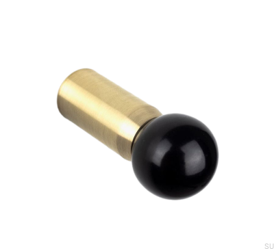 Perilla para muebles de circo Latón cepillado con negro