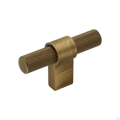 Perilla para muebles T-Bar Helix Bronce antiguo