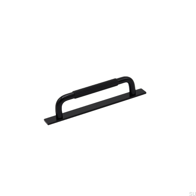 Tirador longitudinal para mueble con arandela Helix Stripe 128 Aluminio Negro