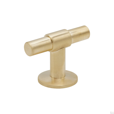 Perilla para muebles Barra en T Uniforme Latón Cepillado Sin pintar