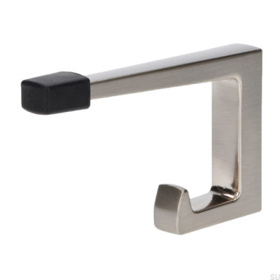 Colgador de pared con tope para puerta 2422 32 Plata cepillada
