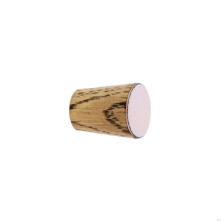 Galki do mebli SIMPLE CONE emaliowane 2 cm -   olej przyciemniajacy - jasny rozowy.jpg
