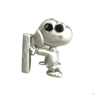 Pomo para mueble Snoopy 50x42 Níquel Cepillado