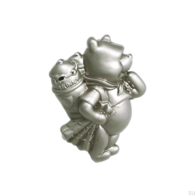 Pomo para mueble Winnie the Pooh 50x35 Níquel cepillado