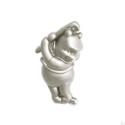 Pomo para mueble Winnie the Pooh Golfer Níquel Cepillado