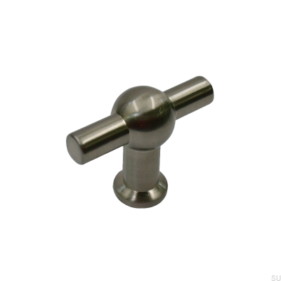 Pomo para mueble T-Bar 2011-60 Plata Cepillado