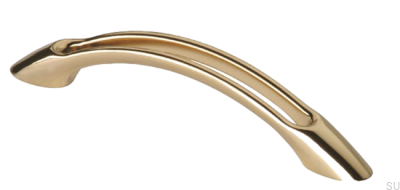 Tirador para mueble alargado 1026 96 Oro Pulido