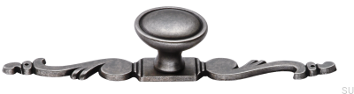 Pomo para mueble con letrero 1546 Plata Antigua