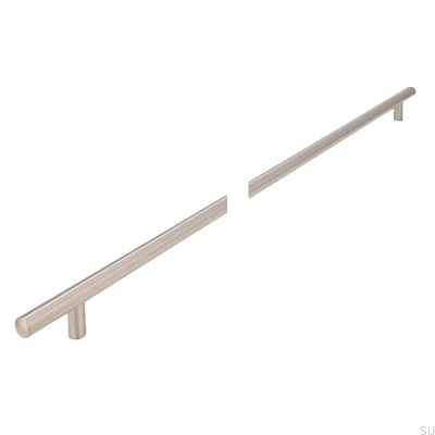 Tirador para mueble alargado 885 552 Plata Cepillado
