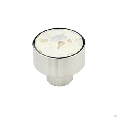 Pomo Mueble Marianna Marbelo M Acero Blanco Blanco
