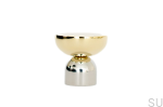 KN52R/M--Gałka-meblowa-Kokeshi-Mix-3032-Stalowa-Polerowana-z-Polerowanym-Mosiądzem-BB-Sweden-Skandynawskie-Uchwyty_1