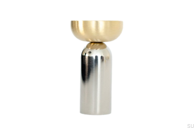 Kokeshi Mix Colgador de Pared 3052 Acero Pulido con Latón Cepillado