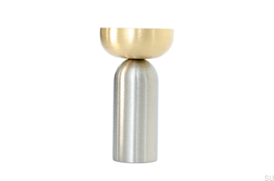 Kokeshi Mix Colgador de pared 3052 Acero cepillado con latón cepillado