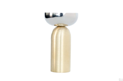 Kokeshi Mix 3052 Colgador de pared de latón cepillado sin pintar con acero pulido