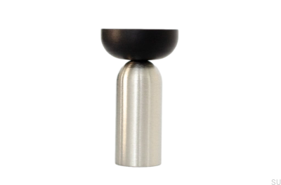 Kokeshi Mix 3052 Colgador de pared de acero cepillado con aluminio negro