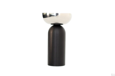 Kokeshi Mix 3052 Colgador de Pared de Aluminio Negro con Acero Pulido