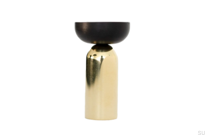 Kokeshi Mix 3052 Colgador de Pared Latón Pulido Sin Pintar con Aluminio Negro