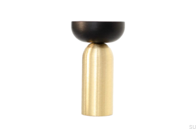 Kokeshi Mix 3052 Colgador de pared de latón cepillado sin pintar con aluminio negro