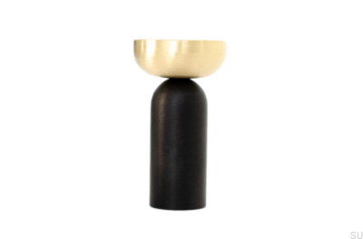 Kokeshi Mix 3052 Colgador de Pared Aluminio Negro con Latón Cepillado