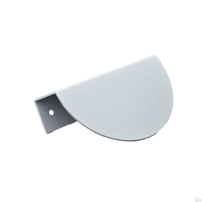 Tirador para mueble Catania 100 edge, metal, blanco mate