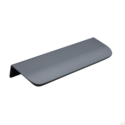 Tirador para mueble con borde Poppi 136, metal, negro mate