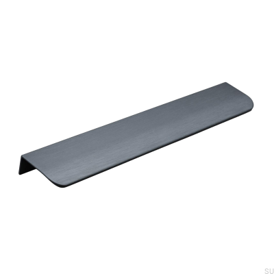 Tirador para mueble con borde Poppi 232, metal, negro mate