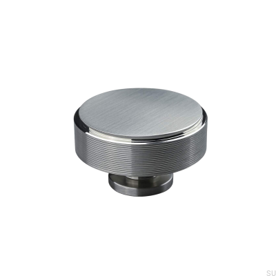 Pomo para mueble Lonato Stripe 50 Plata Cepillada