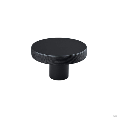 Pomo para mueble Monza Stripe 42, metal, negro mate