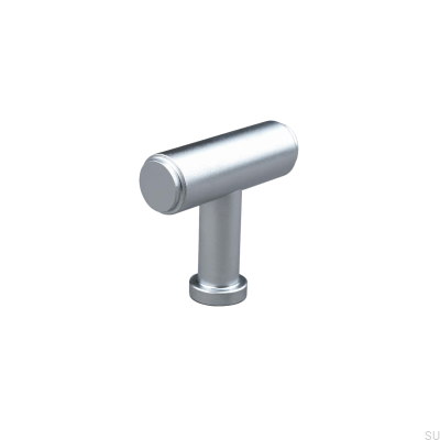 Perilla para muebles de metal plateado con barra en T Salo