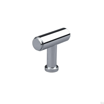 Pomo para muebles de metal Salo con barra en T, cromo pulido