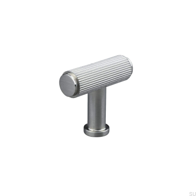 Pomo para mueble T-Bar Salo Stripe Brushed Silver