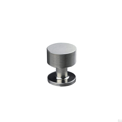Pomo para mueble Sassari Stripe 25 Plata Cepillada