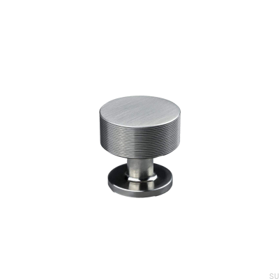 Pomo para mueble Sassari Stripe 30 Plata Cepillada