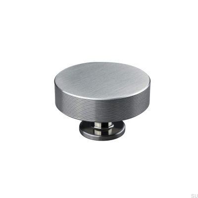 Pomo para mueble Sassari Stripe 50 Plata Cepillada