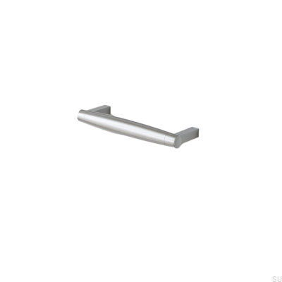 Tirador para mueble alargado Hjo 128, plata cepillada