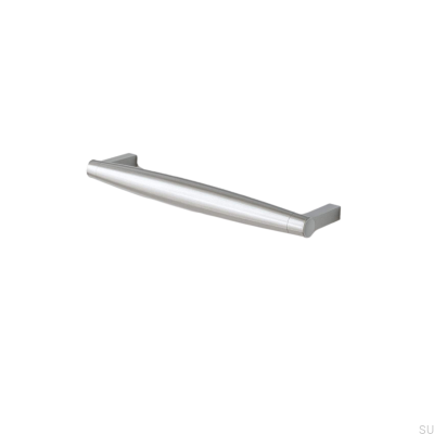 Tirador para mueble alargado Hjo 192, plata cepillada