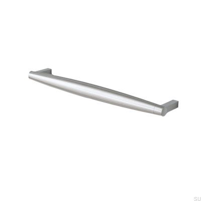 Tirador para mueble alargado Hjo 256, plata cepillada