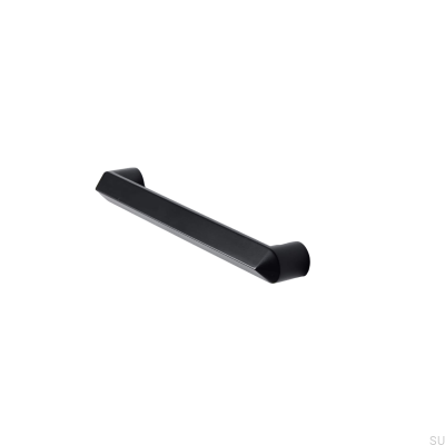 Tirador para mueble alargado Lysekil 192, metal, negro mate