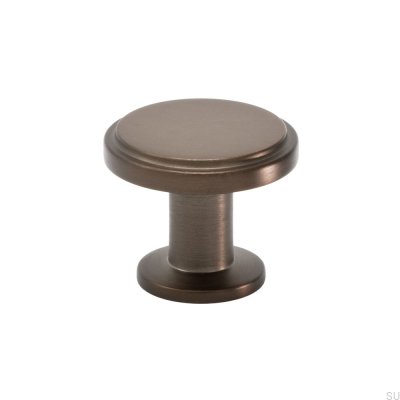 Pomo para mueble Uno, latón, marrón cepillado