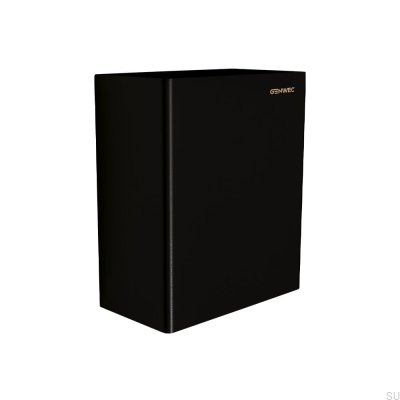 Papelera de baño de pared Stay 23L, Acero negro mate