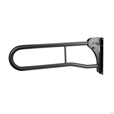 Barra de inodoro arqueada basculante 40134 Acero Negro Mate