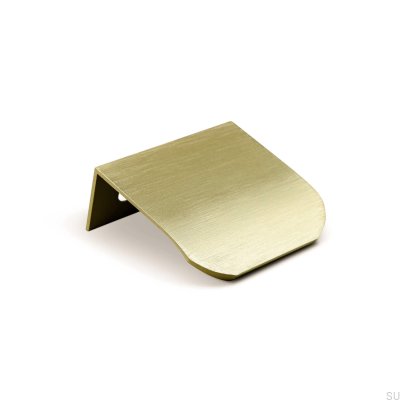 Tirador para mueble borde oro cepillado Poppi 40