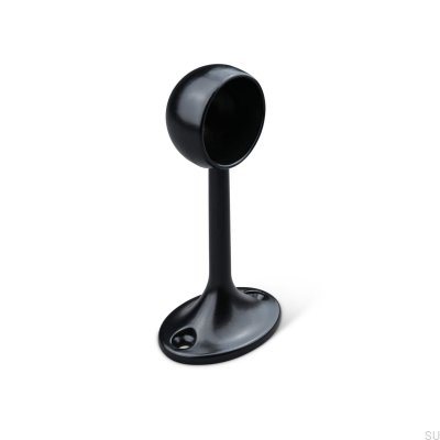 Rosetón para barras de armario 1557S 25, Metal, Negro