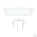 Tirador para mueble Edit Edge, latón negro cepillado