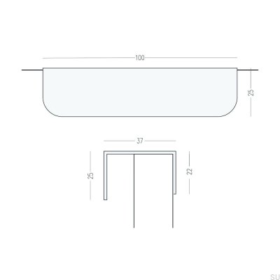  Tirador para mueble Edit O edge, latón negro cepillado
