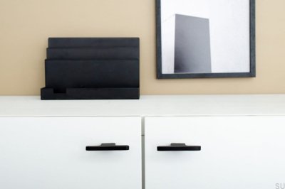 Pomo para mueble Flat Line 12 Aluminio Negro
